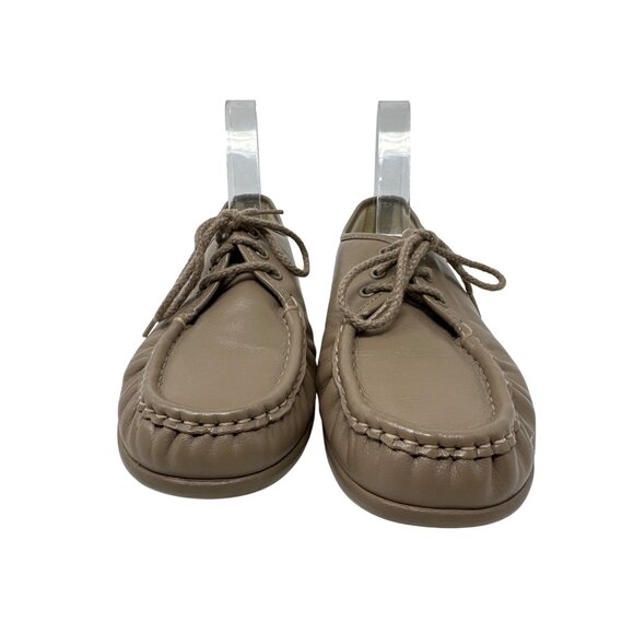 SAS Womens Leather Comfort Lace-Up Loafers Taupe Size 10M - Picture 7 of 14